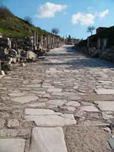 Restos dunha rúa de Éfeso