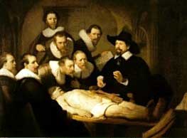 La clase de anatomía, de Rembrandt